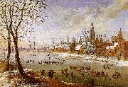 Daniel van Heil The Pleasures of Winter oil painting on canvas